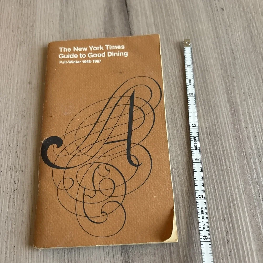 Vintage Rare The New York Times Guide to Good Dining Fall-winter 1966-1967